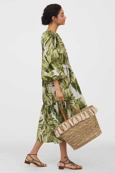 H M Palm Leaf Maxi Dress Women s Fashion Muslimah Fashion