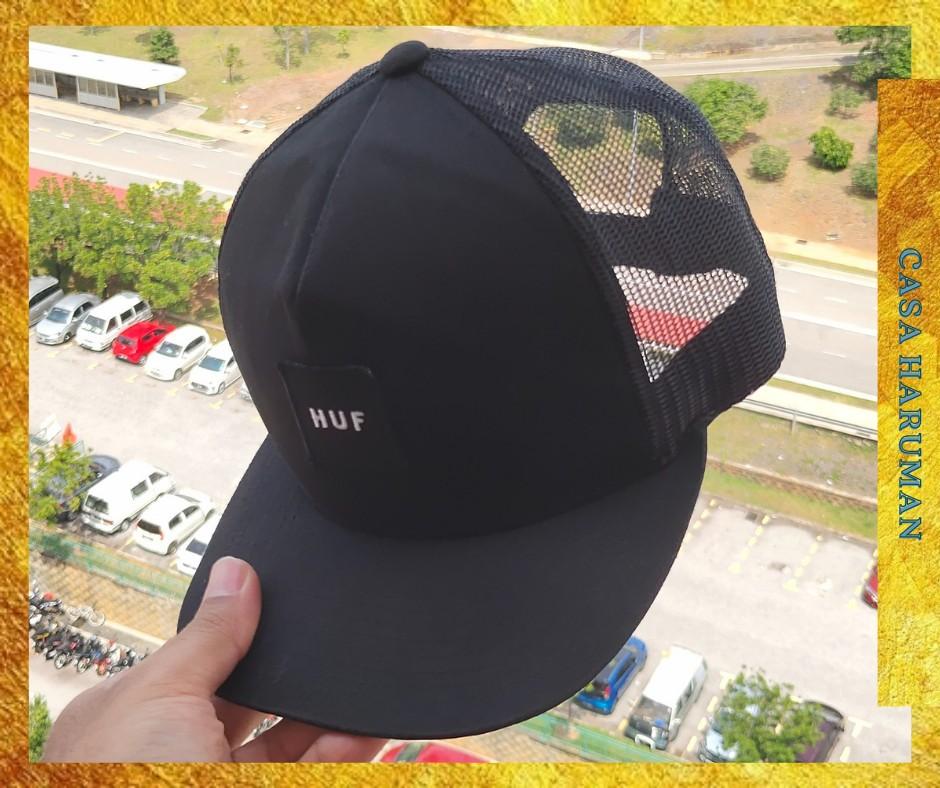 HUF Black Trucker Cap Men s Fashion Watches Accessories Cap