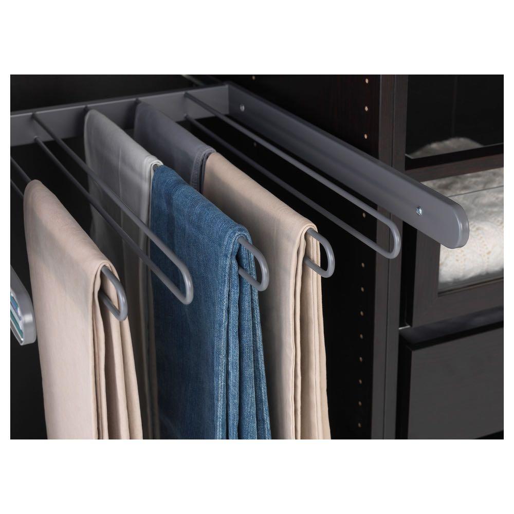 Amazon.com: Emuca 7086411 Wardrobe Pull Out Holder Sliding Hanger Rail  Organizer Rack for Wardrobe for 11 Trousers : Home & Kitchen