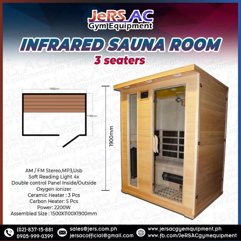 Infrared Sauna Room for 3 Person, Sports Equipment, Other Sports Equipment  and Supplies on Carousell