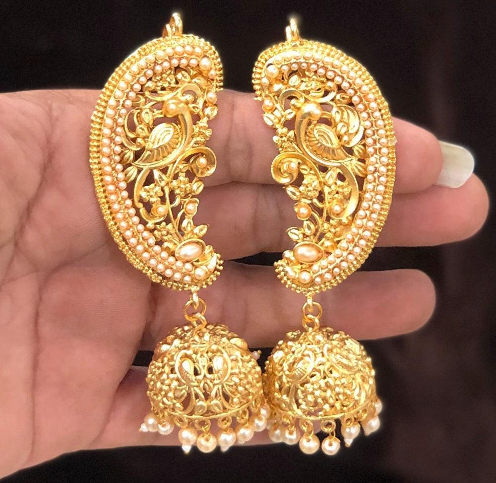 Full ear earrings in gold hotsell