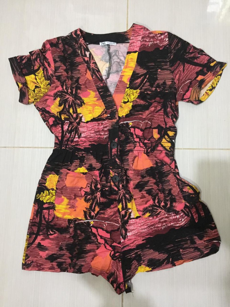 Jumpsuit Zara, Fesyen Wanita, Pakaian 