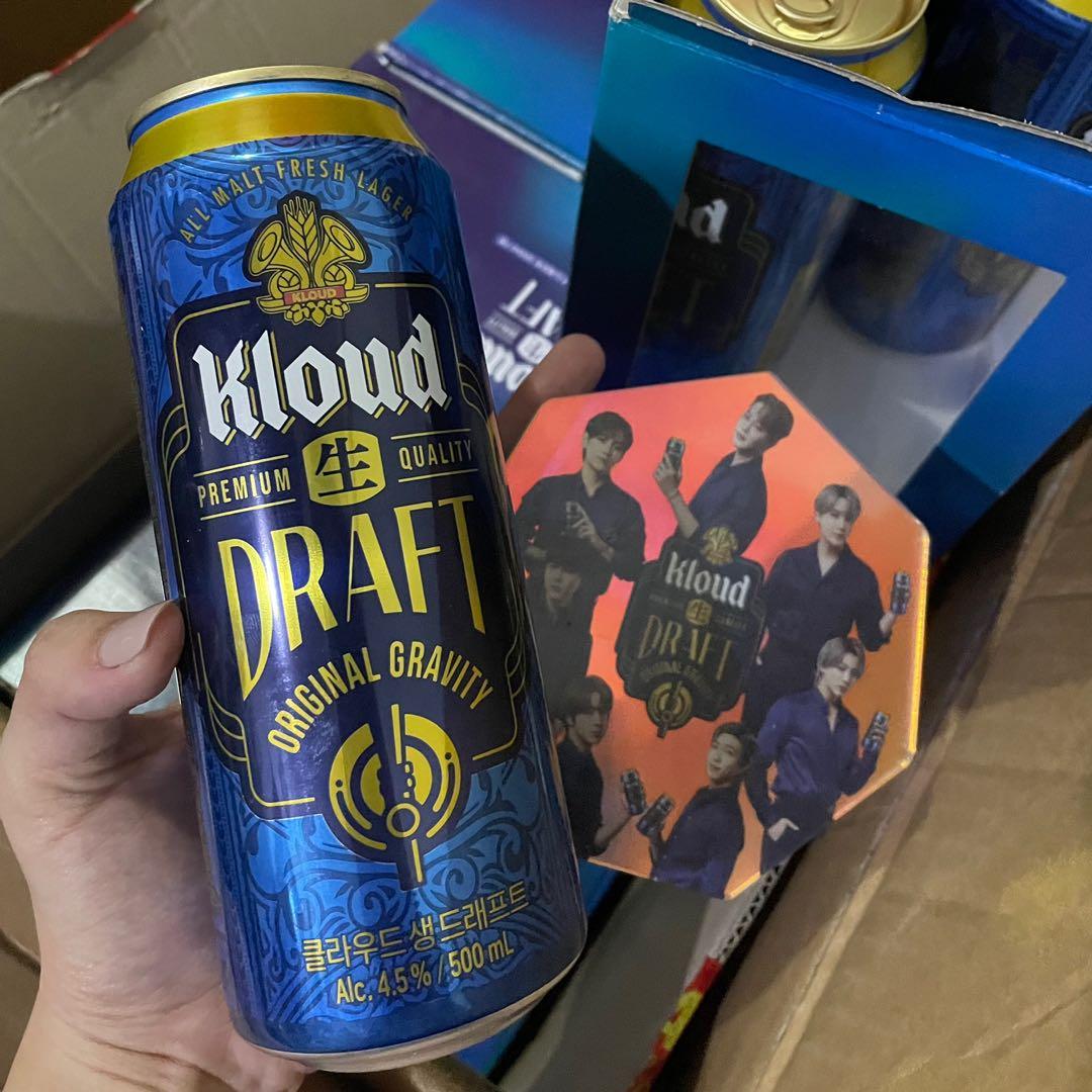 KLOUD DRAFT BEER 500ML IN CAN, Food & Drinks, Beverages on Carousell