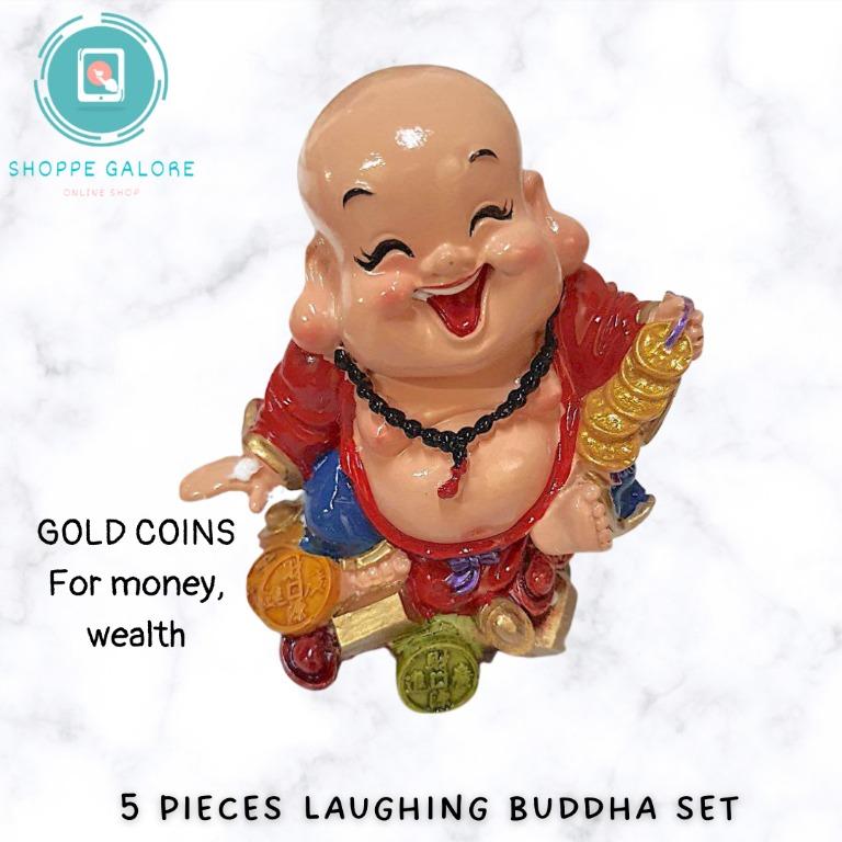 LAUGHING BUDDHA FIGURINE SET, Furniture & Home Living, Home Decor, Other  Home Decor on Carousell