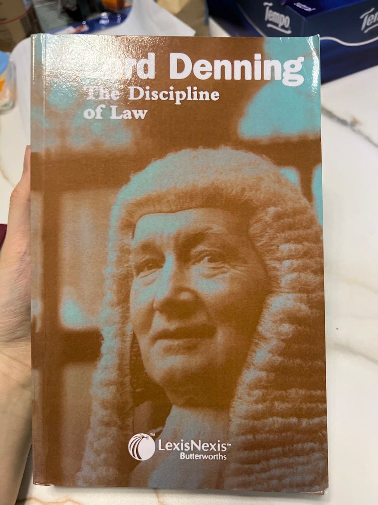 Lord Denning The Discipline of Law, 興趣及遊戲, 書本 & 文具, 小說 & 故事書 Carousell