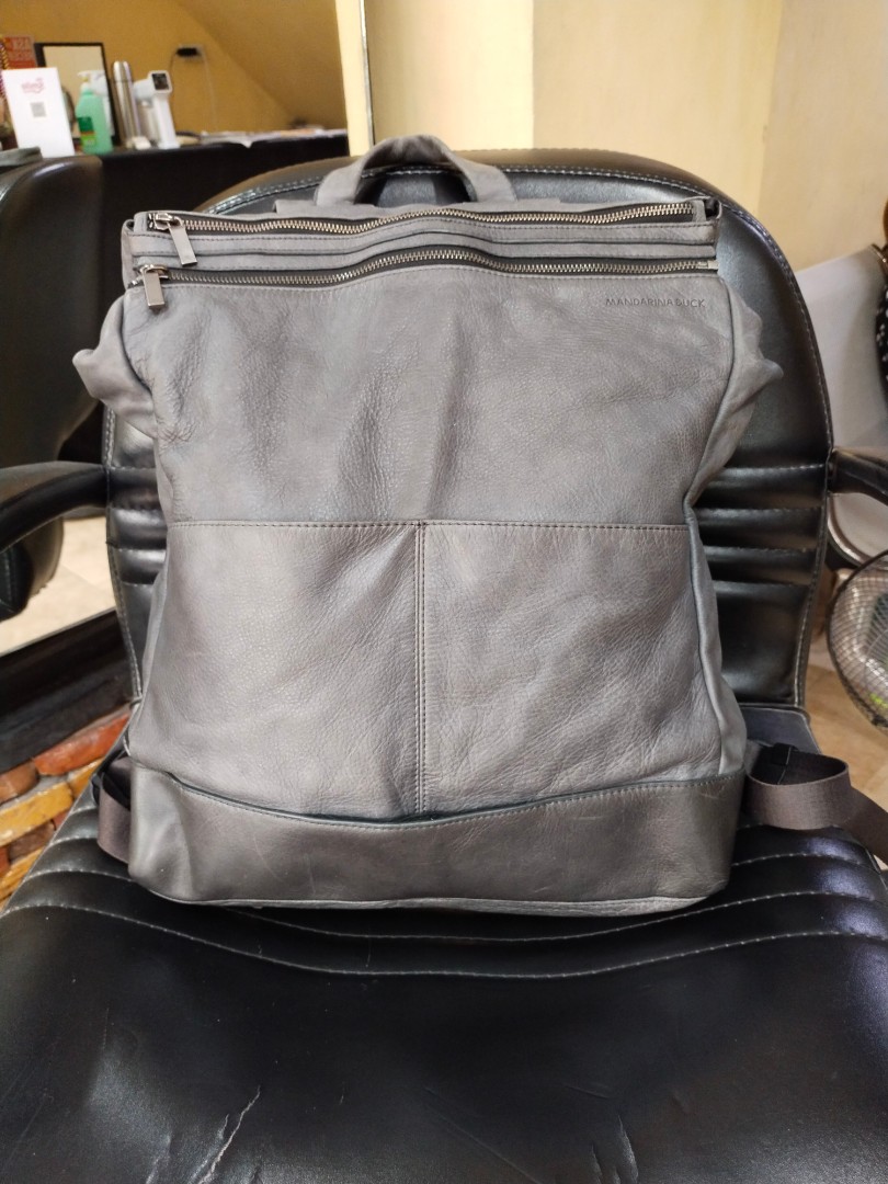 Mandarina Duck Leather Backpack, Men's 