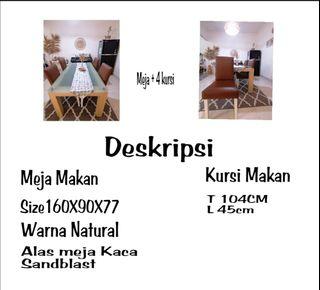 Meja Makan + Kursi Murah Muluss