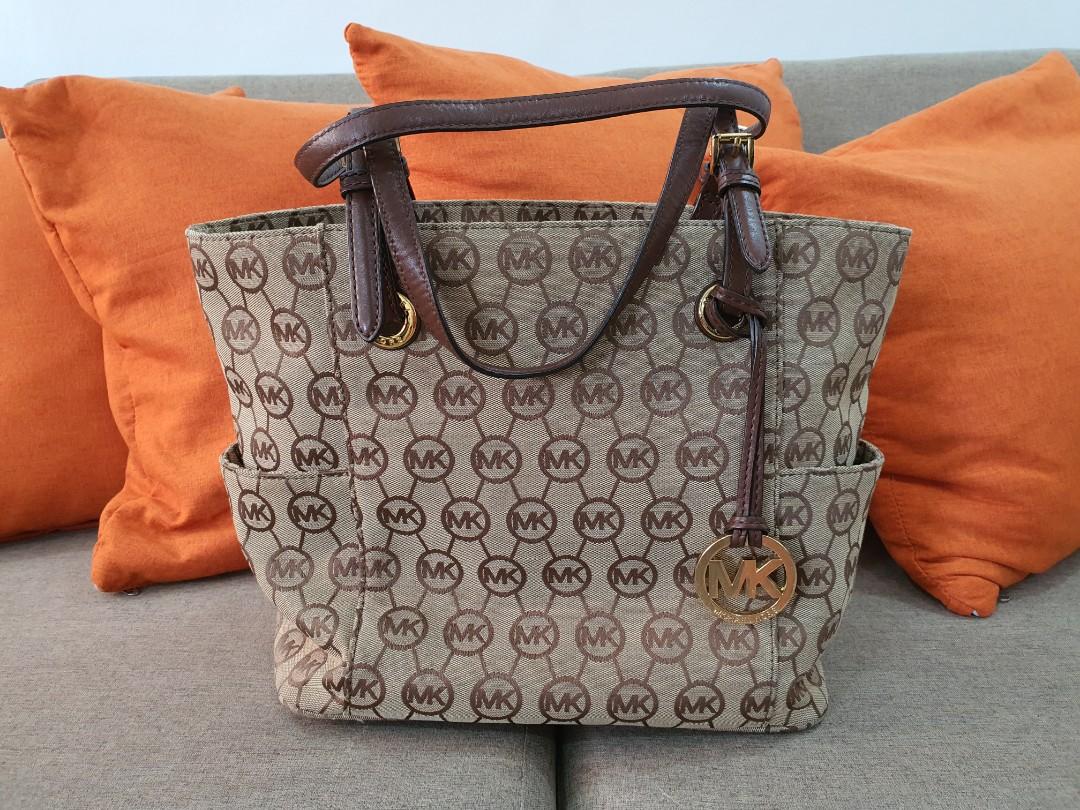 MK canvas monogram tote medium size Luxury Bags Wallets on Carousell