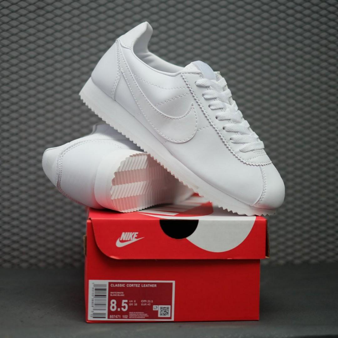 NIKE CORTEZ CLASSIC LEATHER ALL WHITE 