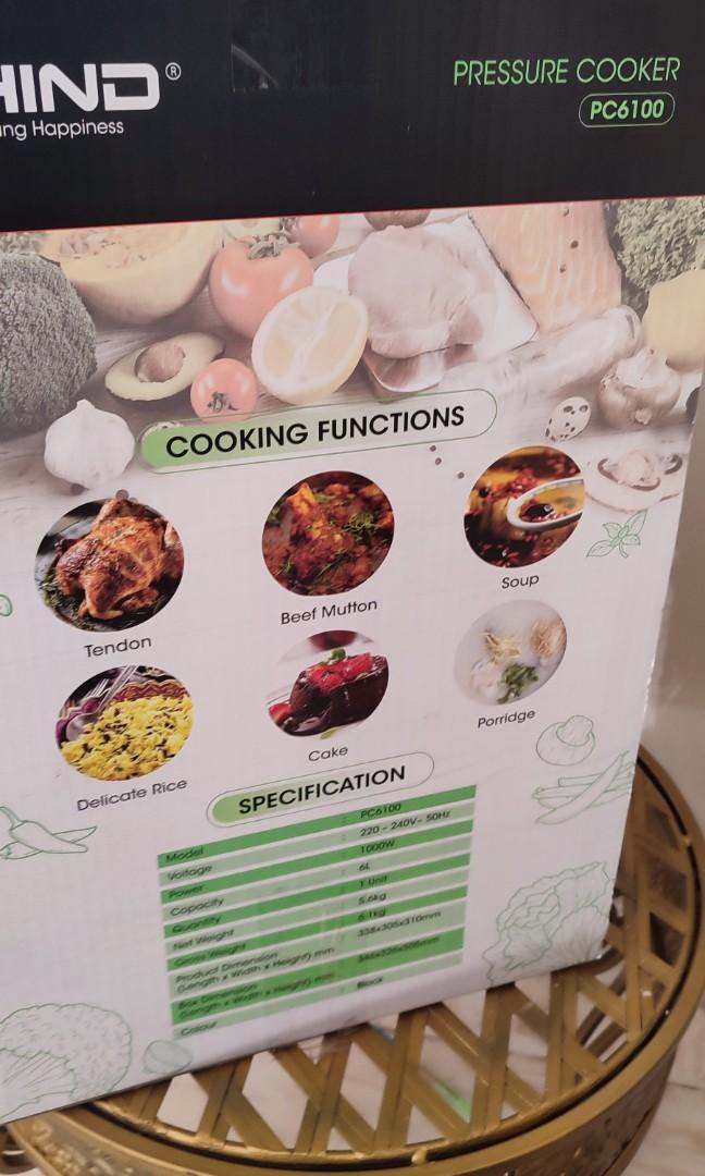 Pressure cooker Khind, TV & Home Appliances, Kitchen Appliances