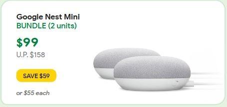 Promo end 30 Sep 22 2x Google Nest Mini bundle promotion