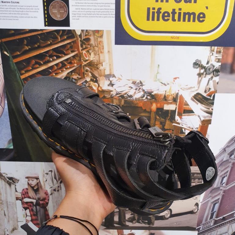 Sandal Pria Martens Olson Strap Black, Fesyen Pria, Sepatu