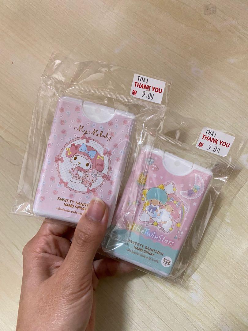 Sanrio Thailand Sweety Sanitizer Spray My Melody Twin Star Pocket Hand Spray 三丽鸥卡通可爱消毒喷雾 Health Nutrition Medical Supplies Tools On Carousell