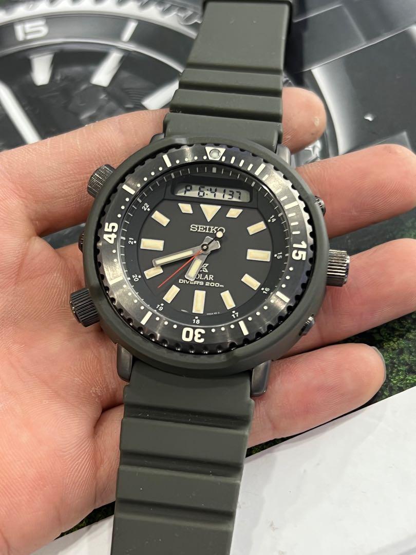 SEIKO PROSPEX ARNIE DIVERS 200M SOLAR ARMY GREEN SNJ031P1, Men's Fashion,  Watches & Accessories, Watches on Carousell