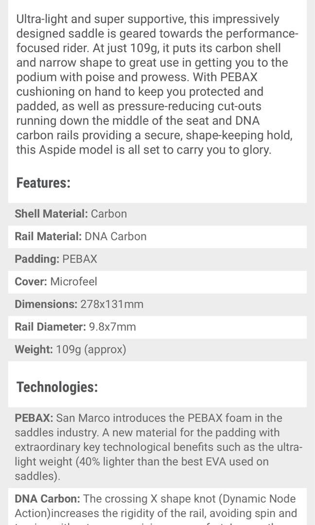 san marco superleggera saddle