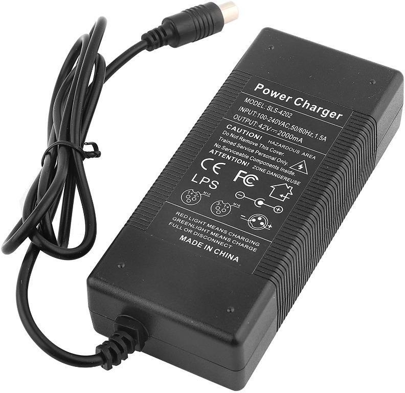 (SLS4202) 42V / 2A Electric Scooter Charger, Power Adapter Battery