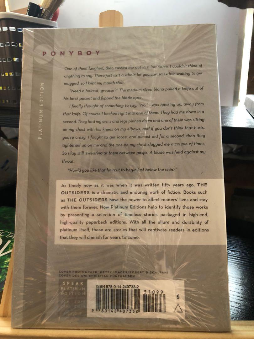 The Outsiders Platinum Edition by S.E Hinton, Hobbies & Toys, Books ...