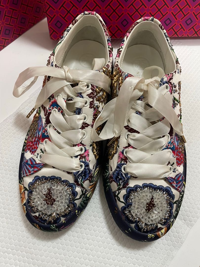 Tory burch kacey embellished sneaker discount
