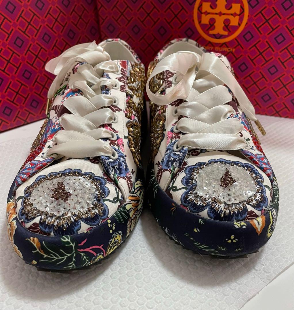 Tory burch top kacey embellished sneaker