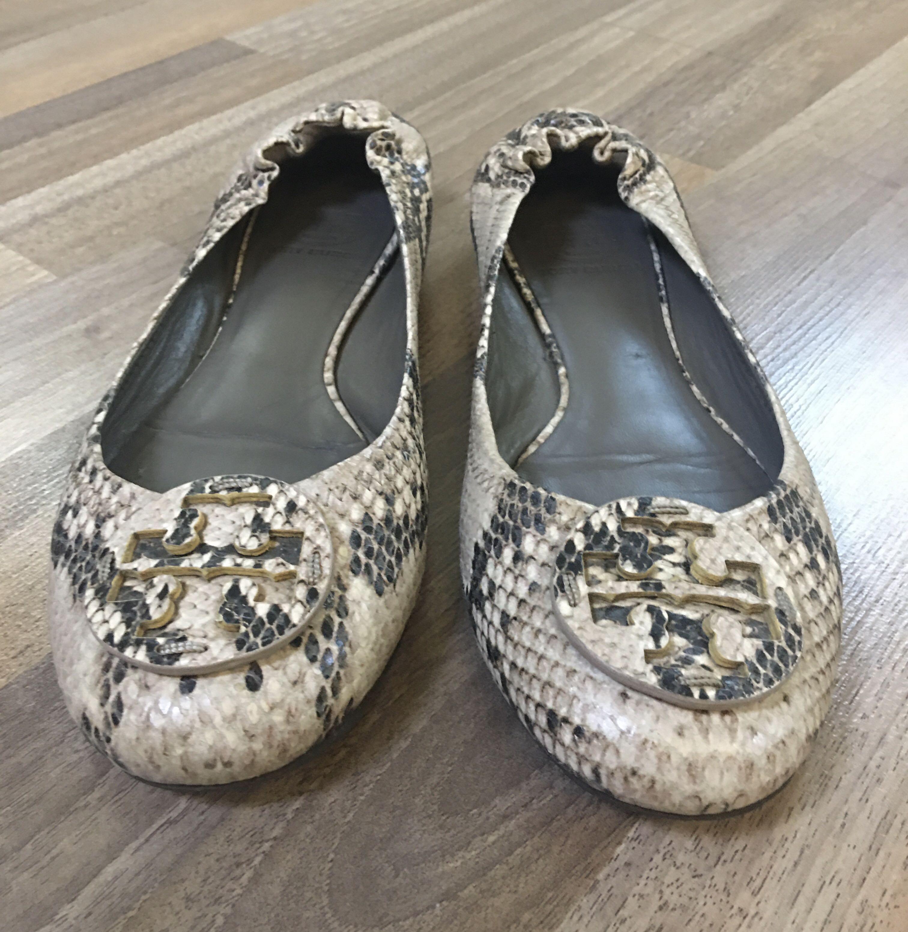 Tory Burch| Snake Skin| Reva Ballet Flats, Women's Fashion, Footwear, Flats  & Sandals on Carousell