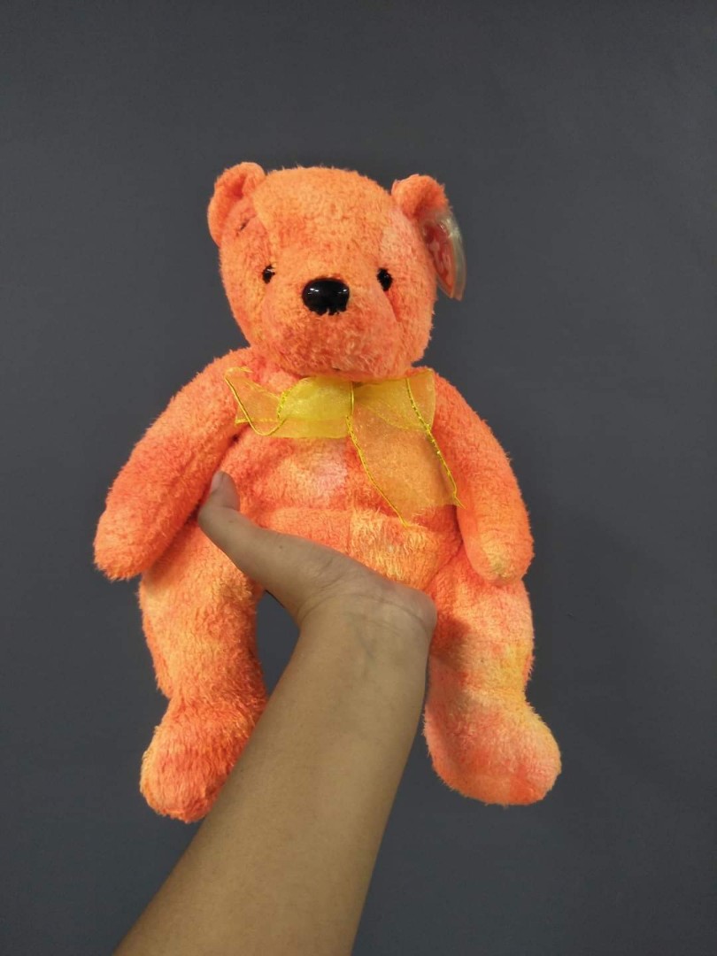 Tangerine bear stuffed animal sale