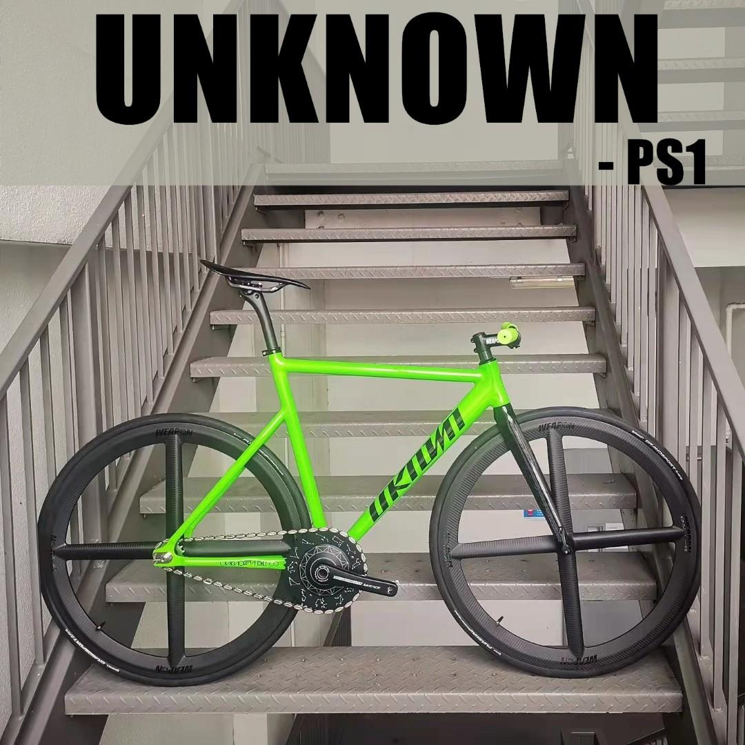Unknown fixie fixed gear bike single speed bike PS1 Frameset 490 complete bike 790 Lowpro design carbon fork Upgraded WEAPON