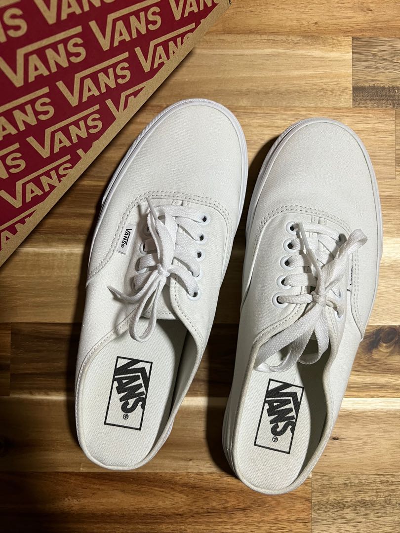 vans white mules