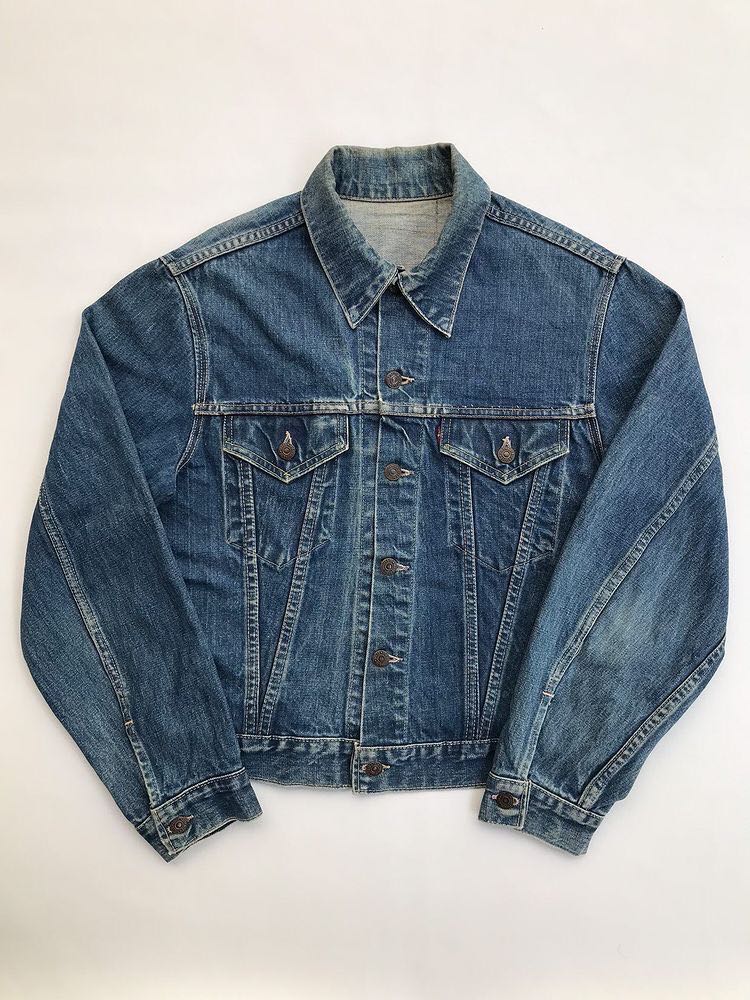 vintage 60s levis 557xx big e denim jacket, Men's Fashion, Coats