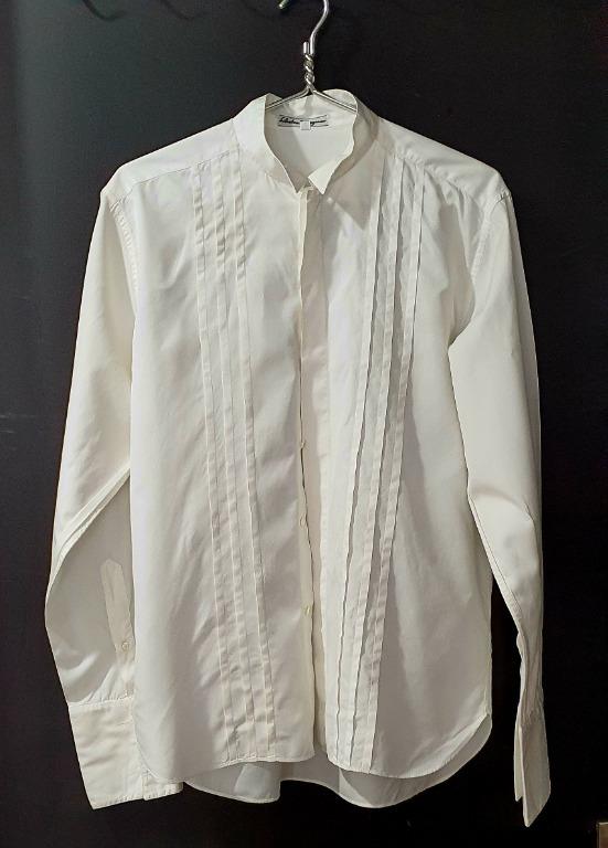Salvatore Ferragamo Men Clothing Shirts Business Shirts Men Tuxedo shirt White 