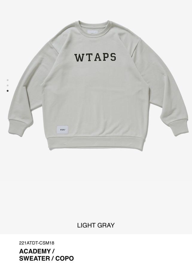 Wtaps 22SS Academy Sweater 02 M Navy Light Gray, 男裝, 上身及套裝