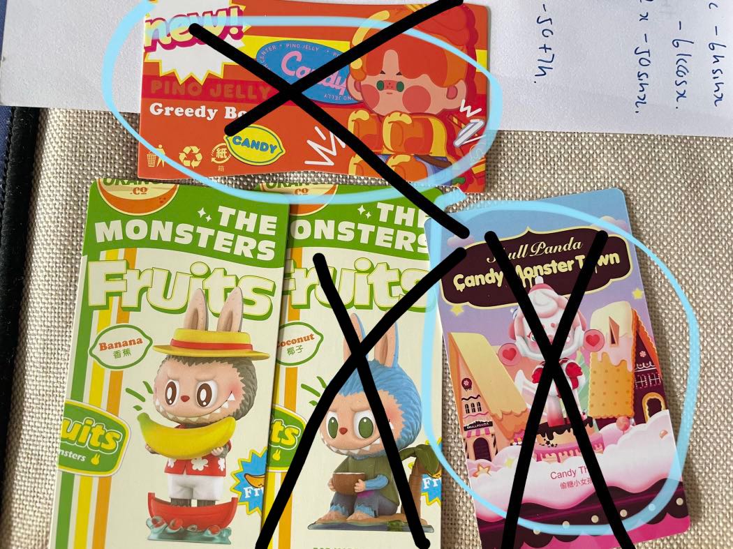 WTS Popmart sp skull panda labubu fruit pino jelly greedy boy jelly boy ...