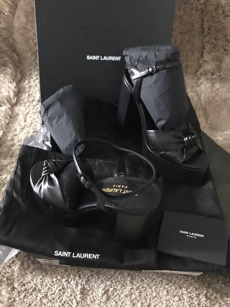 Ysl Tribute saint laurent shoes sepatu kulit tinggi banget kayak