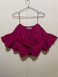 Zara V collar polo ribbed too, Women's Fashion, Tops, Others Tops on  Carousell