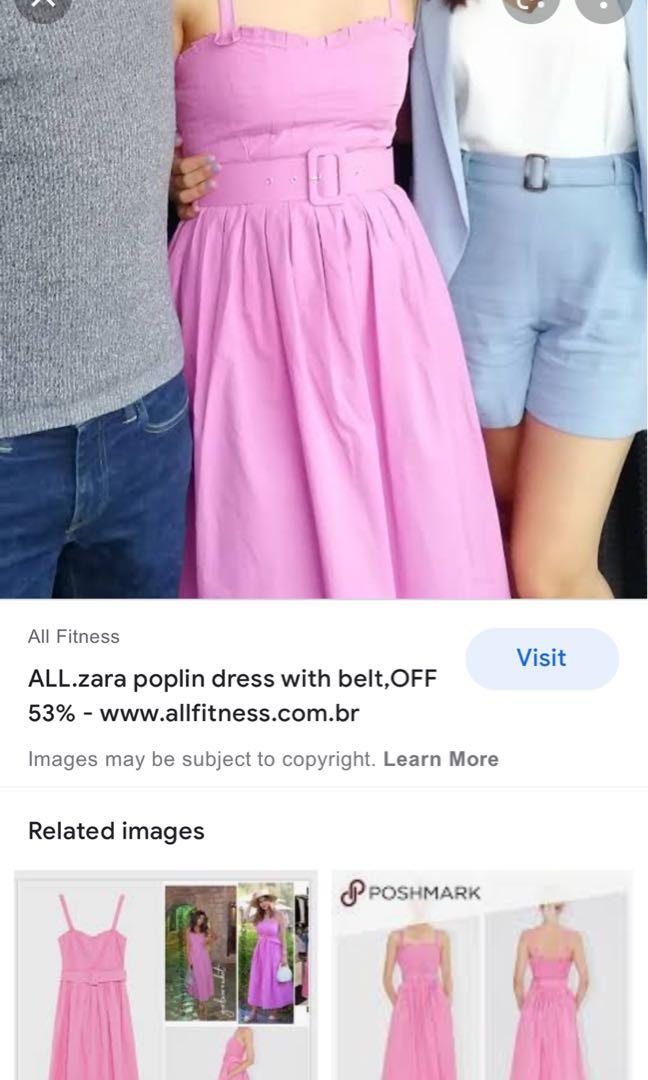 Zara pink dress with belt hot sale