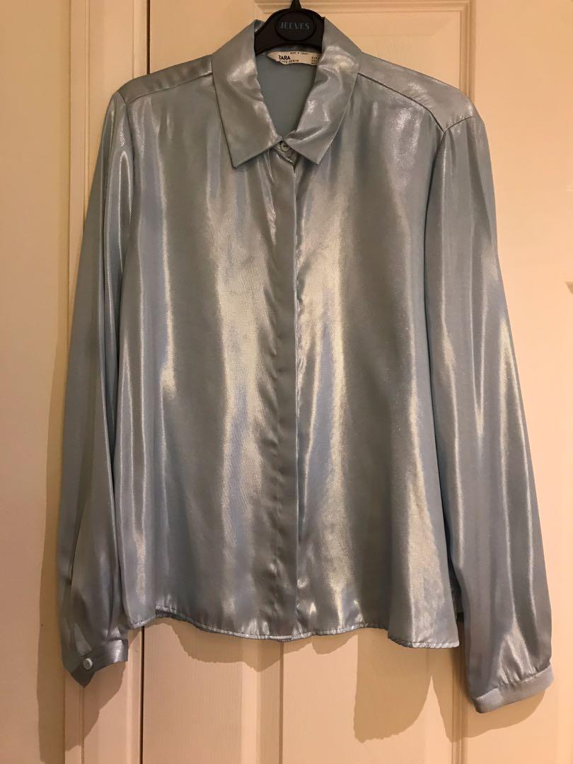 Metallic blouse zara clearance