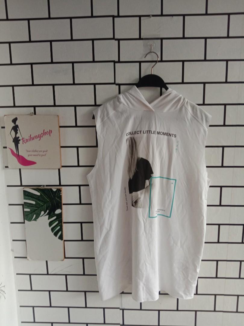 ZARA TOP SLEEVE WITH HOODIE, Fesyen 