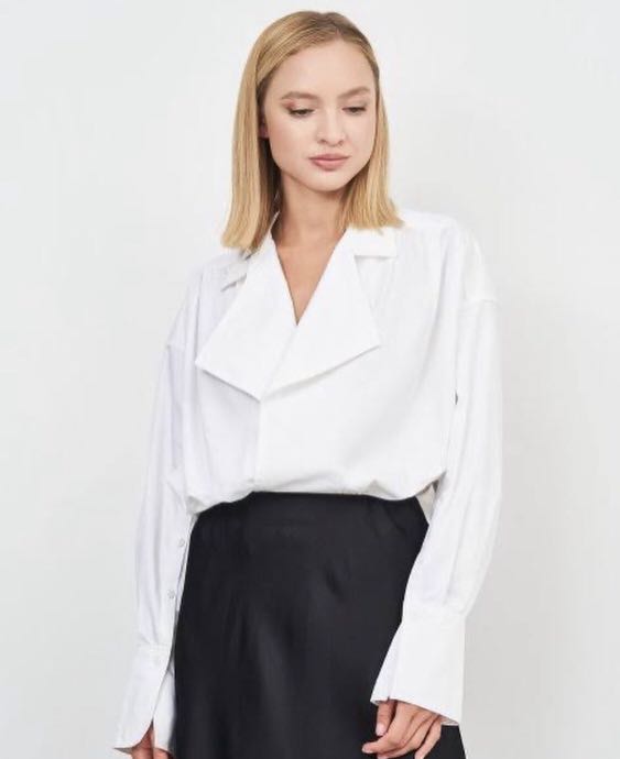 Zara white shirt, Fesyen Wanita 