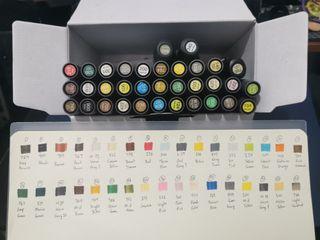 ZIG Kurecolor Alcoholbased Twin Markers (Refillable, 34 Pieces)