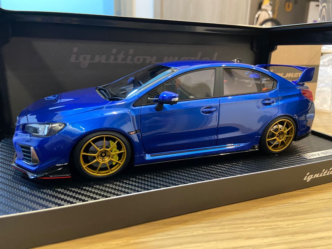 イグニッションモデル 1/18 CBA-VAB WRX STI 1667 ブルー - ミニカー