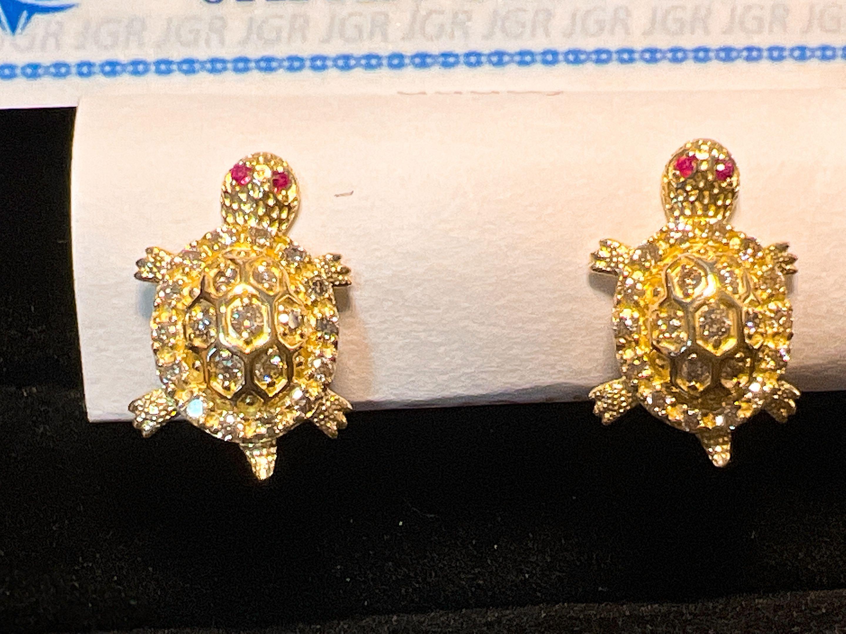 Gold turtle earrings store
