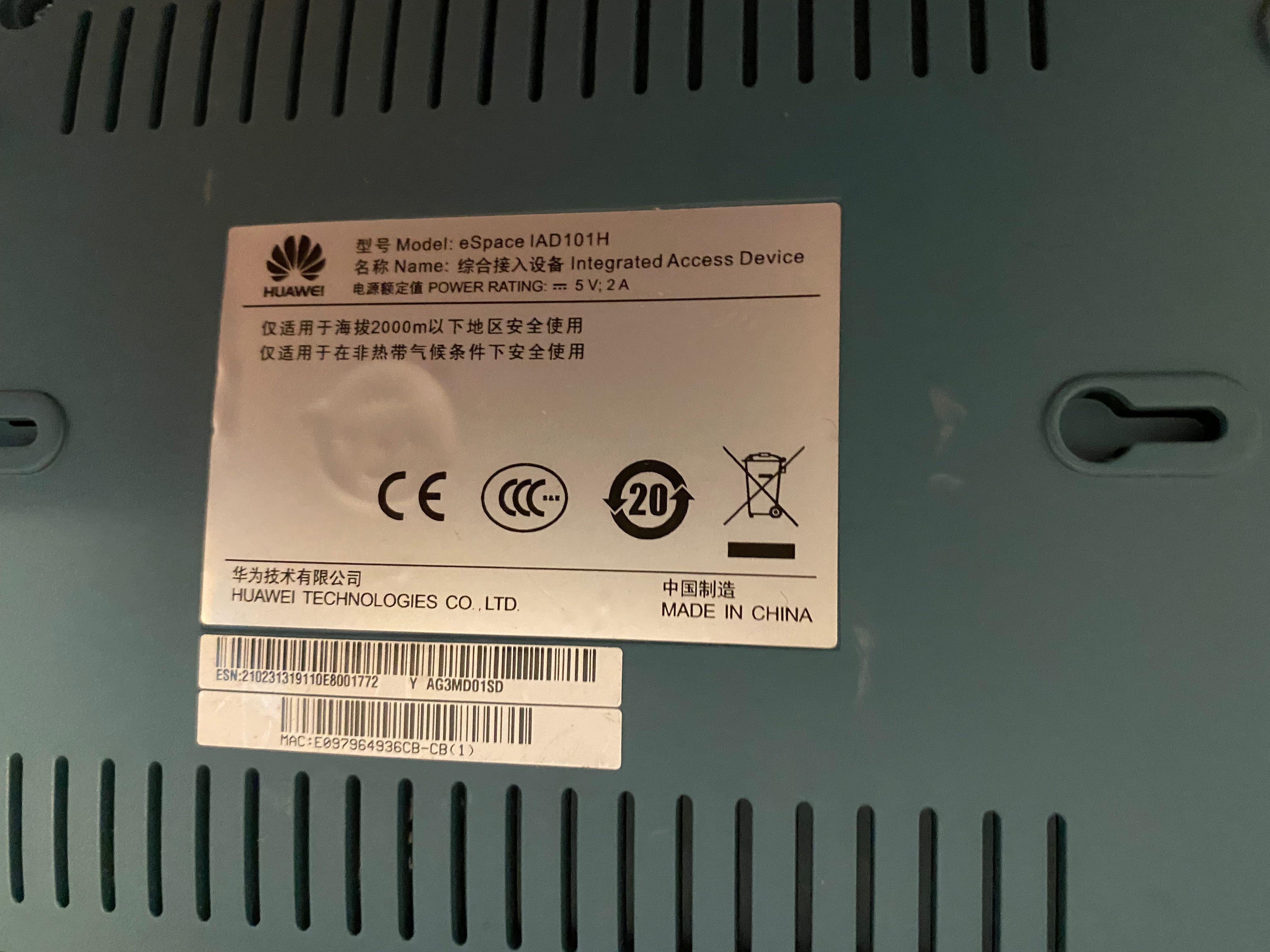80% 新華為56k 撥號上網路由器HUAWEI, 電腦＆科技, 電腦周邊及配件, Wifi及上網相關產品- Carousell