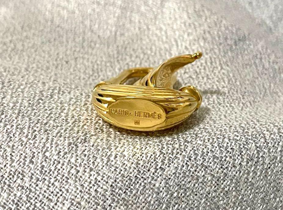 HERMES VINTAGE PEGASUS GOLD PLATED METAL CHARM ~ WEAR W/ YOUR CHIEN  COLLECTION!