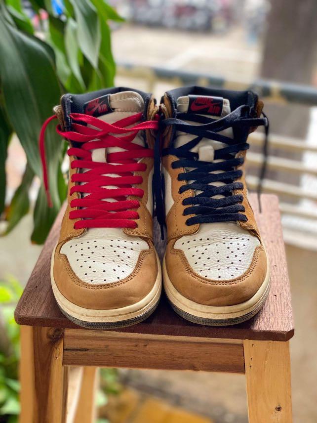 Air jordan 1 rookie of the year red laces shop