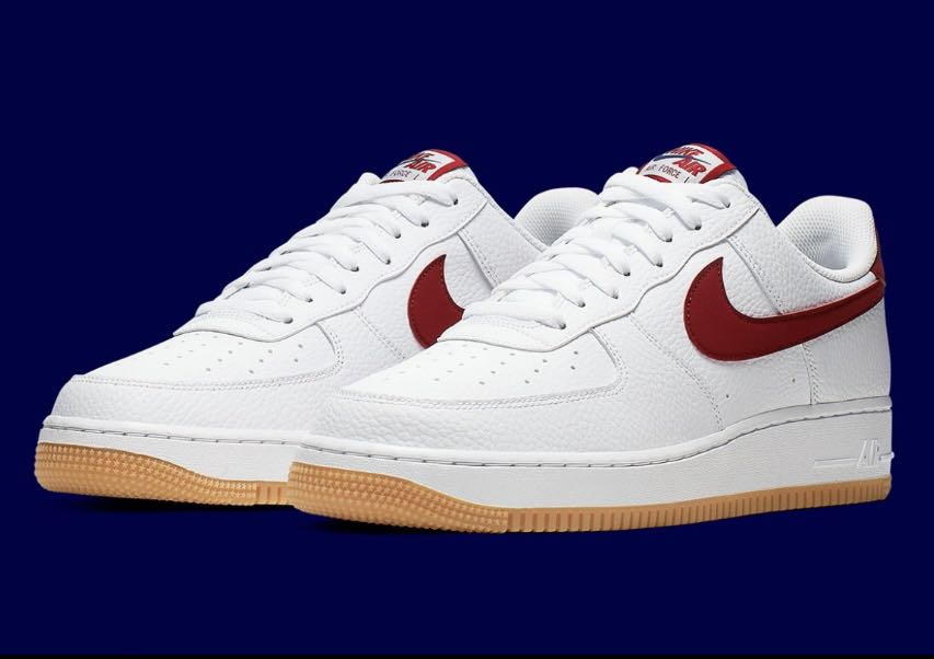 Air force 1 white and maroon on sale