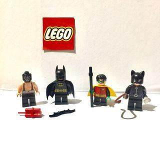 Authentic Lego Bane Batman Robin Catwoman mini figures