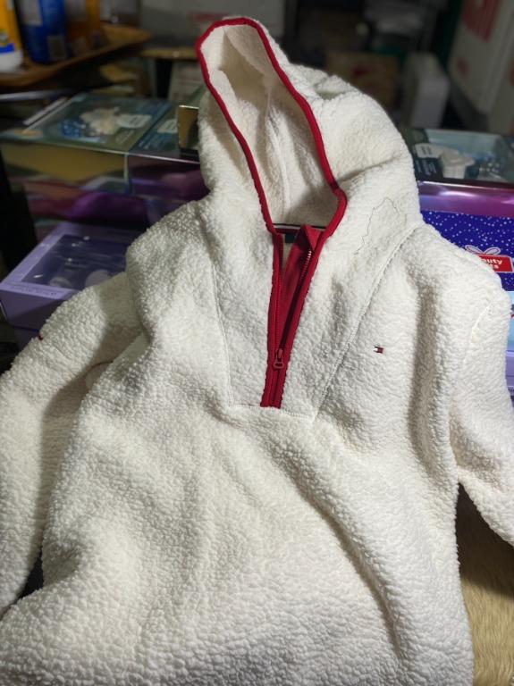 Tommy hilfiger sherpa half zip hoodie cheap