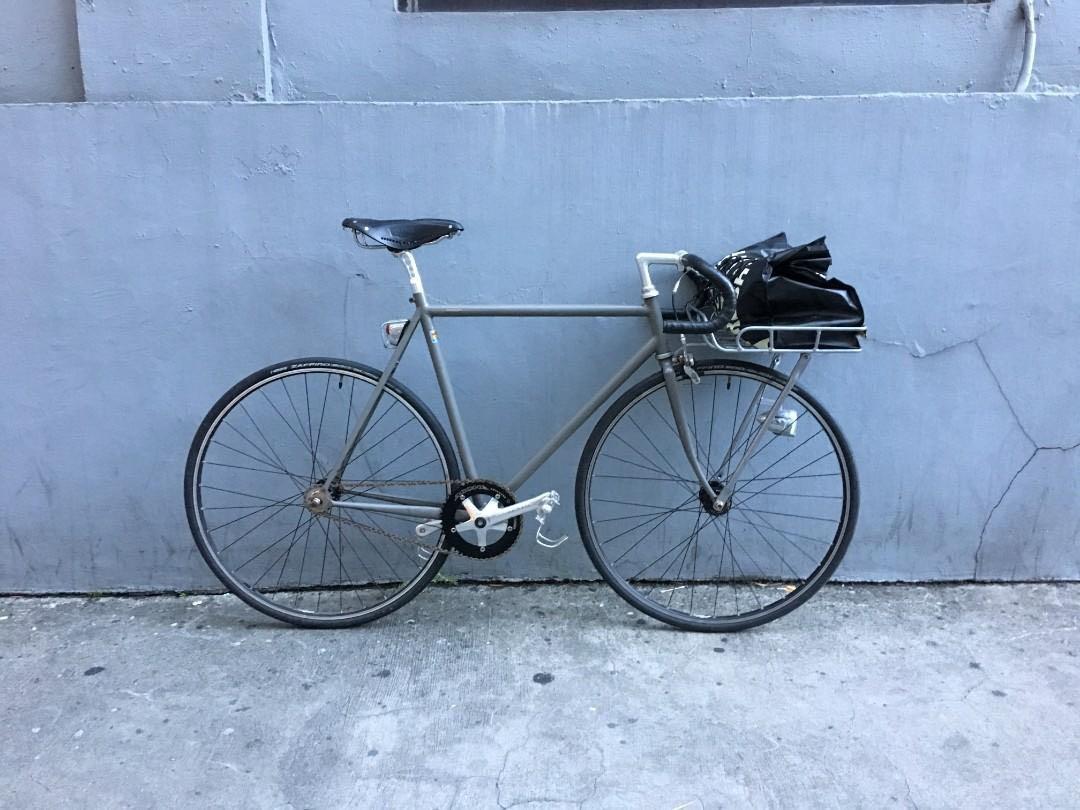 Ave Maldea Columbus Cromor Fixed Gear (Category: Bicycles) located in Pasig City. Submitted by luisgbrl (Listing ID 1158250270, Image 2). Description: Fixed gear / Fixie commuter build. ⛔️ No parts out. No swap. Whole bike FS only. Specs: - Size: 54TT 52ST - Frame and fork: Columbus Cro-Mor, powder coated, anti-rust applied. Tubesets came from Tryon - Headset: Miche Sterzo Speciale, 1”, threaded - Stem: Cinelli 1A, 26mm × 100mm, 73° - Handlebar: 