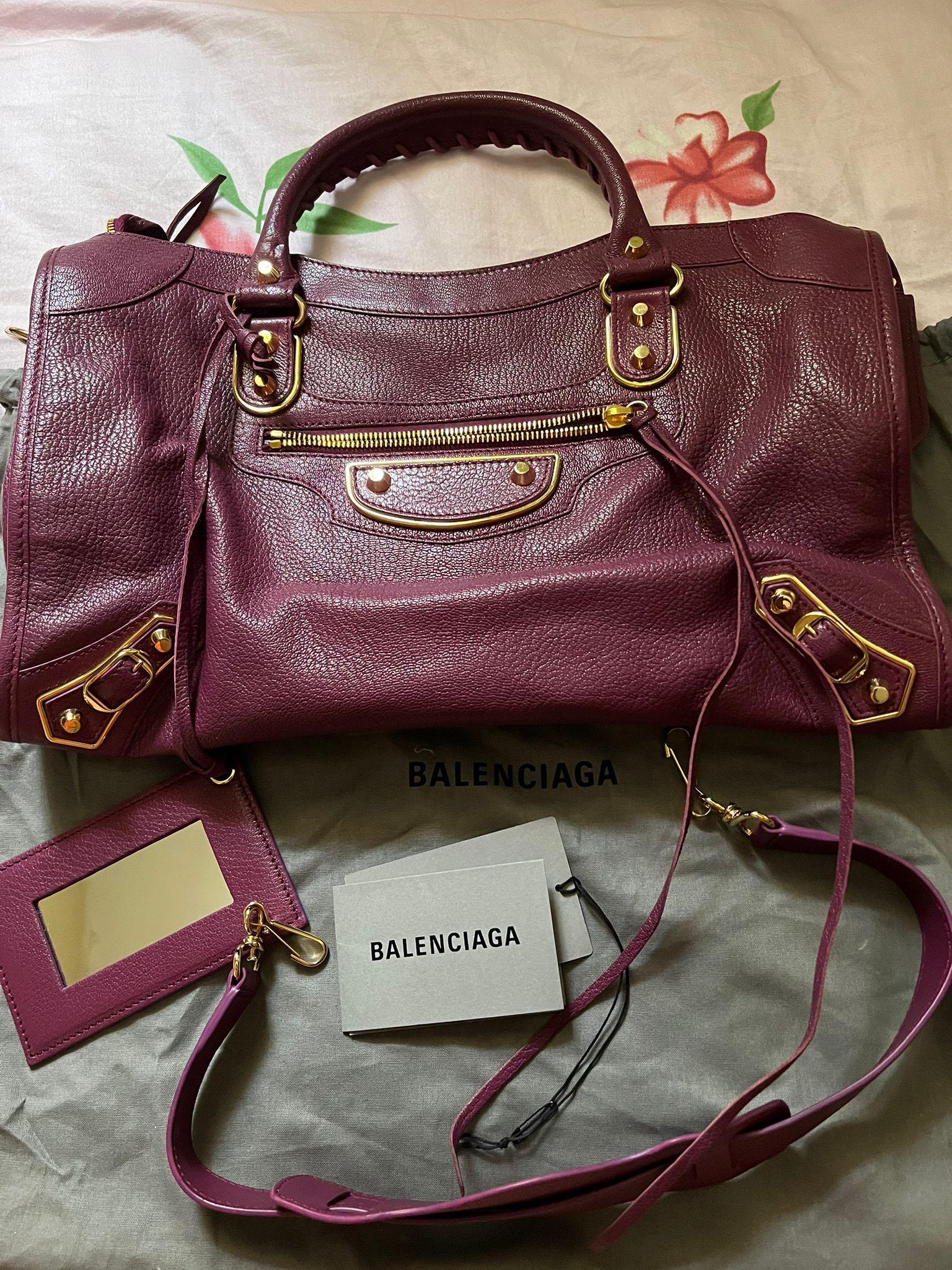 Purple balenciaga hotsell bag