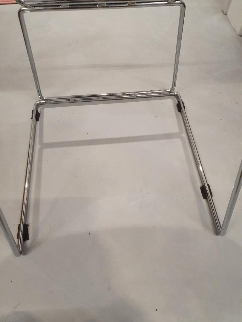 Black bar stools with backing, solid built, Furniture & Home Living