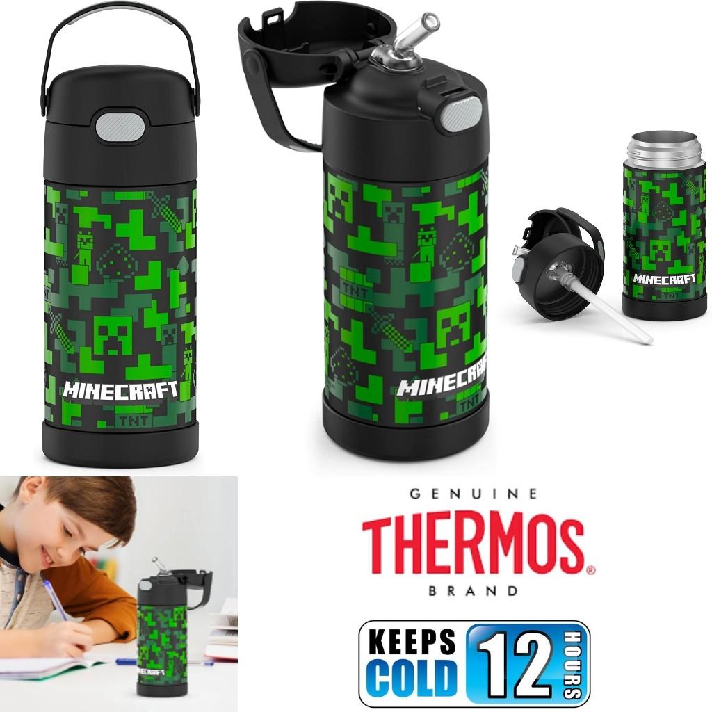 Bn Thermos Funtainer 12 Ounce Water Bottle Minecraft Babies Kids Nursing Feeding Weaning Toddler Feeding On Carousell